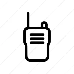 Simple Line Style Walkie Talkie Communication Device Icon
