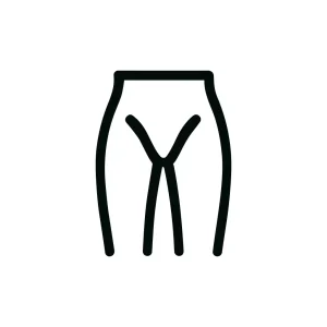 Minimalist Outline Bikini Bottoms Icon, Simple Fashion Swimwear Shape Symbol