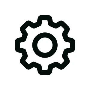 Simple Outline Style Detailed Gear Cogwheel Setting Configuration Icon