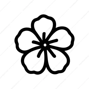 Simple Outline Flower Blossom Nature Plant Icon