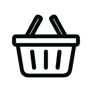 Simple Line Shopping Cart Outline Design Ecommerce Marketplace Element