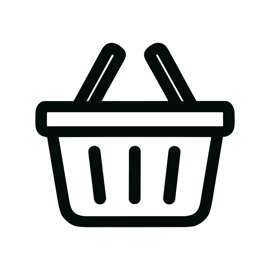 Simple Line Shopping Cart Outline Design Ecommerce Marketplace Element