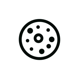 Simple Line Art Pizza Pie Topping Icon