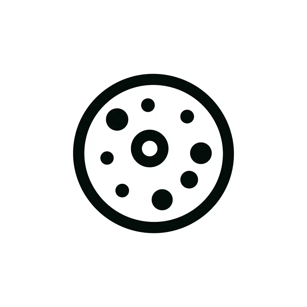 Simple Line Art Pizza Pie Topping Icon