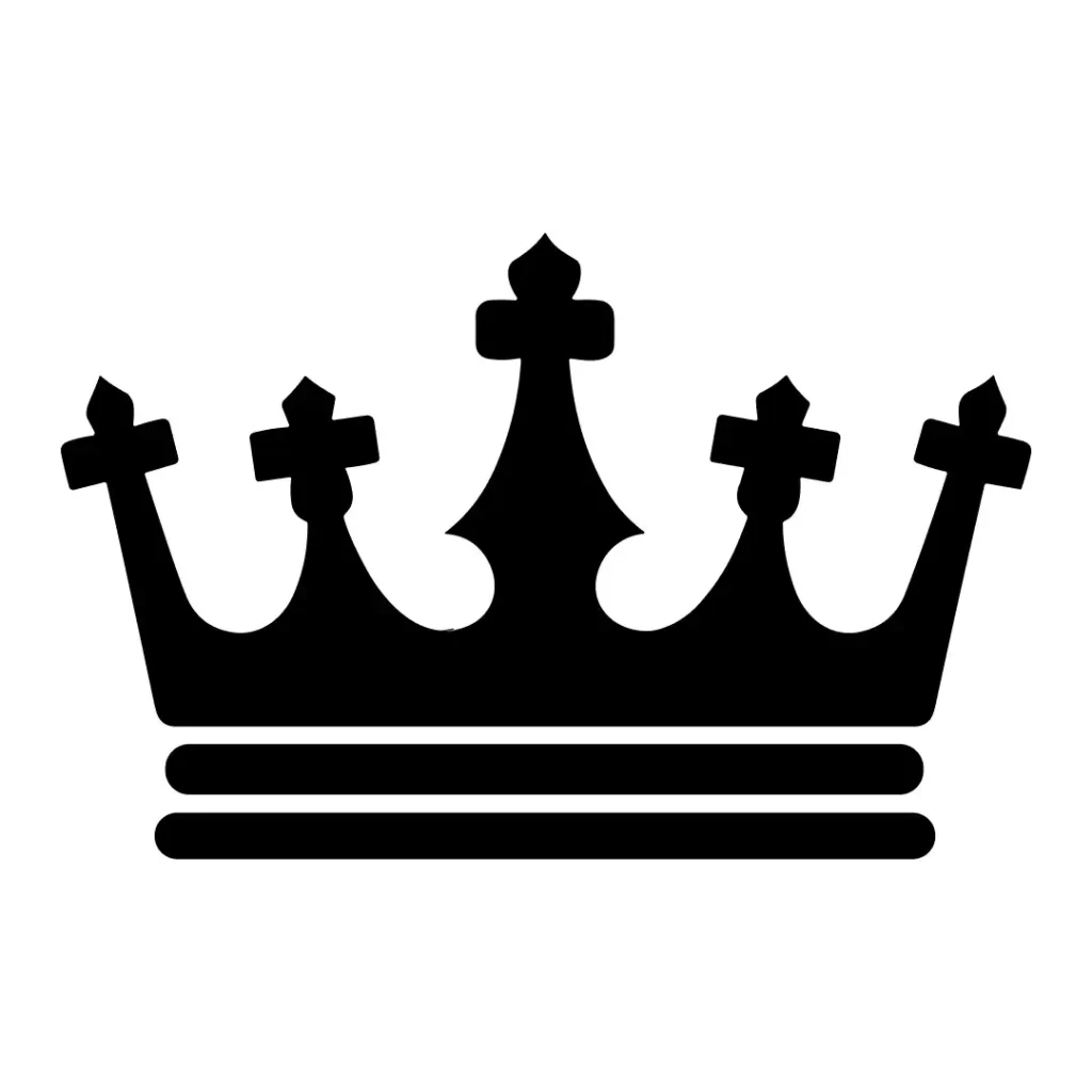 Minimalist Black Simple Crown Royalty Symbol Icon