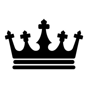 Minimalist Black Simple Crown Royalty Symbol Icon