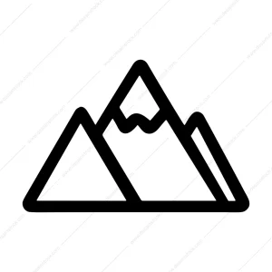 Simple Outline Mountain Peaks Nature Landscape Icon