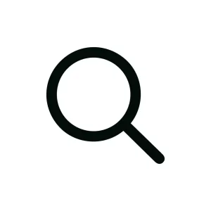 Minimalist Line Magnifier Finding Instrument Outline Graphic
