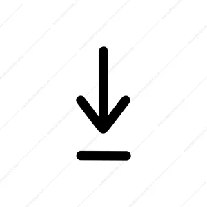 Simple Line Arrow Download Symbol Graphic Element