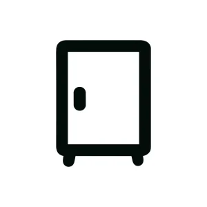 Simple Outline Cabinet with Door Furniture Icon