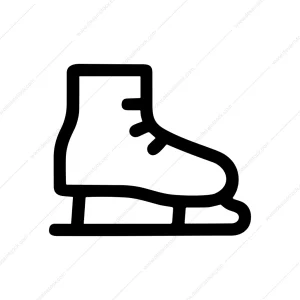 Outline Simple Ice Skate Winter Sport Line Icon