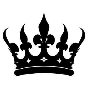 Simple Silhouette Crown Emblem Royal Symbol Graphic