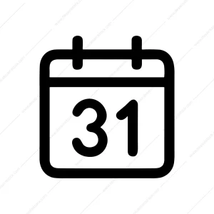 Minimalist Outline Last Day Calendar Reminder Icon
