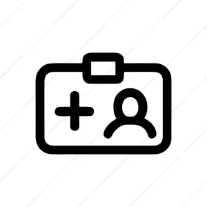 Outline Simple Identity Badge Healthcare Medical Icon