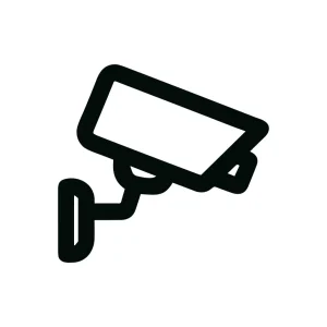 Outline Simple Security Camera Surveillance CCTV System Icon