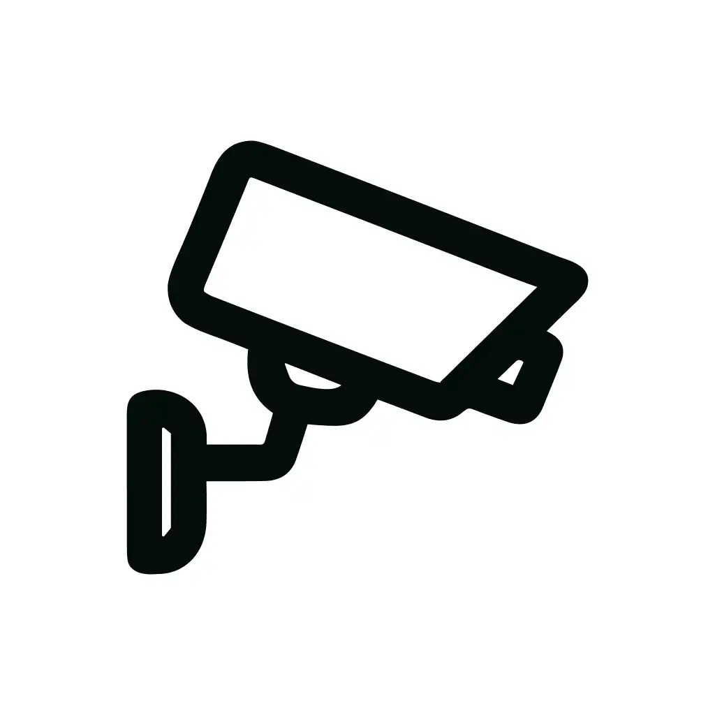 Outline Simple Security Camera Surveillance CCTV System Icon