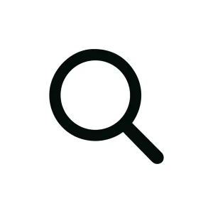 Minimalist Bold Line Magnifying Glass Search Icon for Web Design