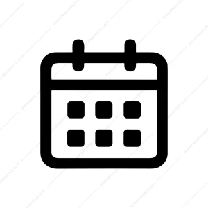 Simple Line Rounded Calendar Date Schedule Icon