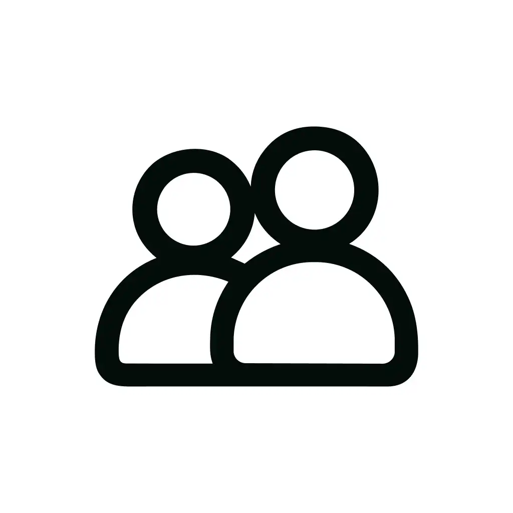 Simple Outline Group User People Account Icon