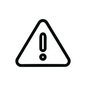 Simple Outline Triangle Exclamation Mark Attention Shape Icon
