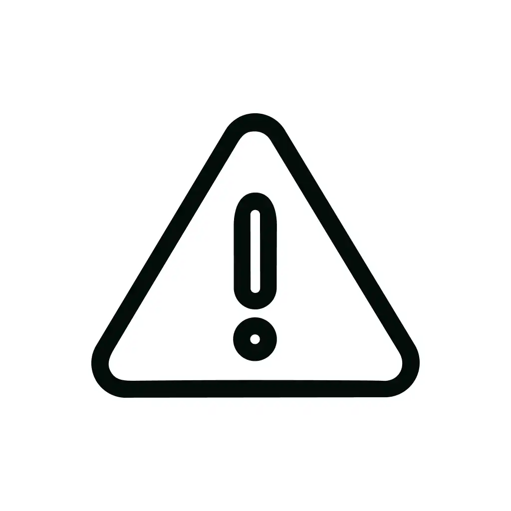 Simple Outline Triangle Exclamation Mark Attention Shape Icon