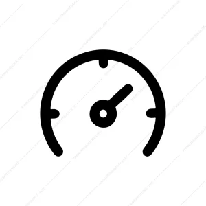 Minimalist Line Speedometer Dashboard Measurement Control Panel Icon