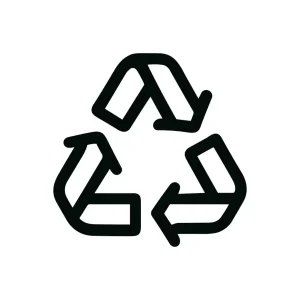 Simple Handdrawn Recycling Symbol Arrow Outline Shape Icon Element