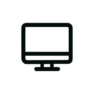 Simple Line Computer Screen Display Device Technology Icon Illustration