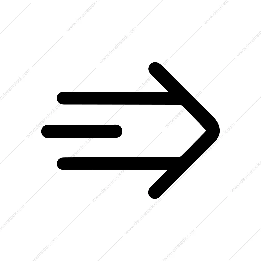 Simple Line Style Forward Arrow Speed Icon