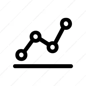 Line Art Graph Statistic Diagram Business Icon Symbol