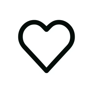 Simple Outline Heart Shape Love Icon Symbol