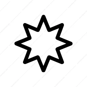 Simple Outline Starburst Decorative Element Shape Icon