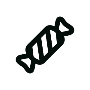 Bold Line Wrapped Candy Silhouette Icon Symbol Graphic Element