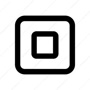 Outline Rounded Square Stop Media Playback Icon
