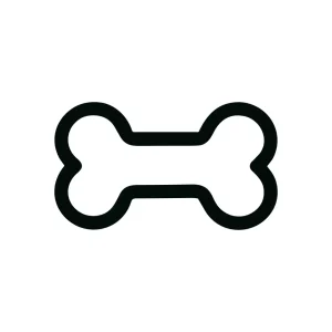 Simple Outline Bone Icon for Pet, Veterinary, or Medical Design