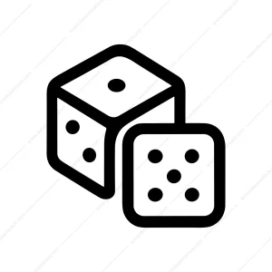 Outline Two Dice Game Gambling Element Icon