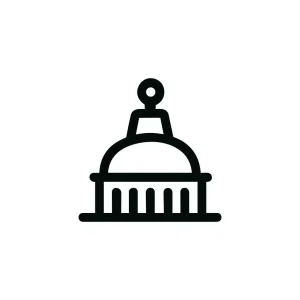 Simple Outline Dome Structure Building Architecture Icon
