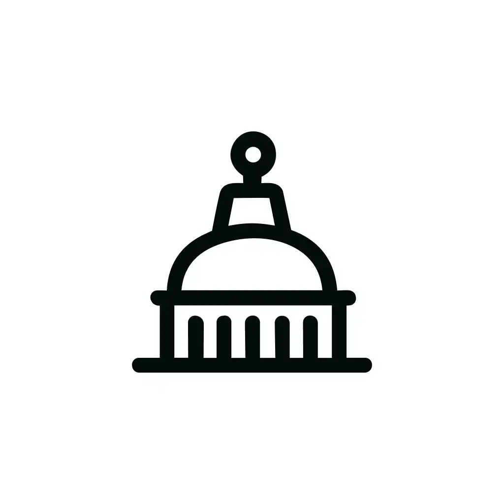 Simple Outline Dome Structure Building Architecture Icon
