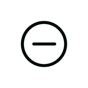 Minimalist Outline Circle Minus Sign Symbol Icon