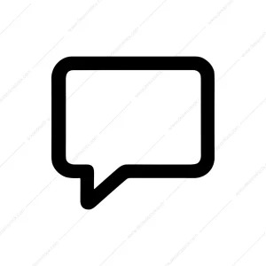 Rounded Line Simple Speech Bubble Communication Icon