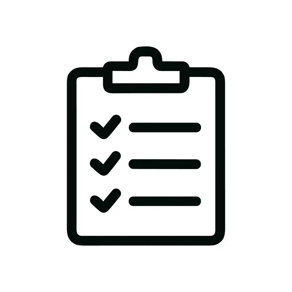 Line Simple Clipboard Checklist Task Management Document Icon