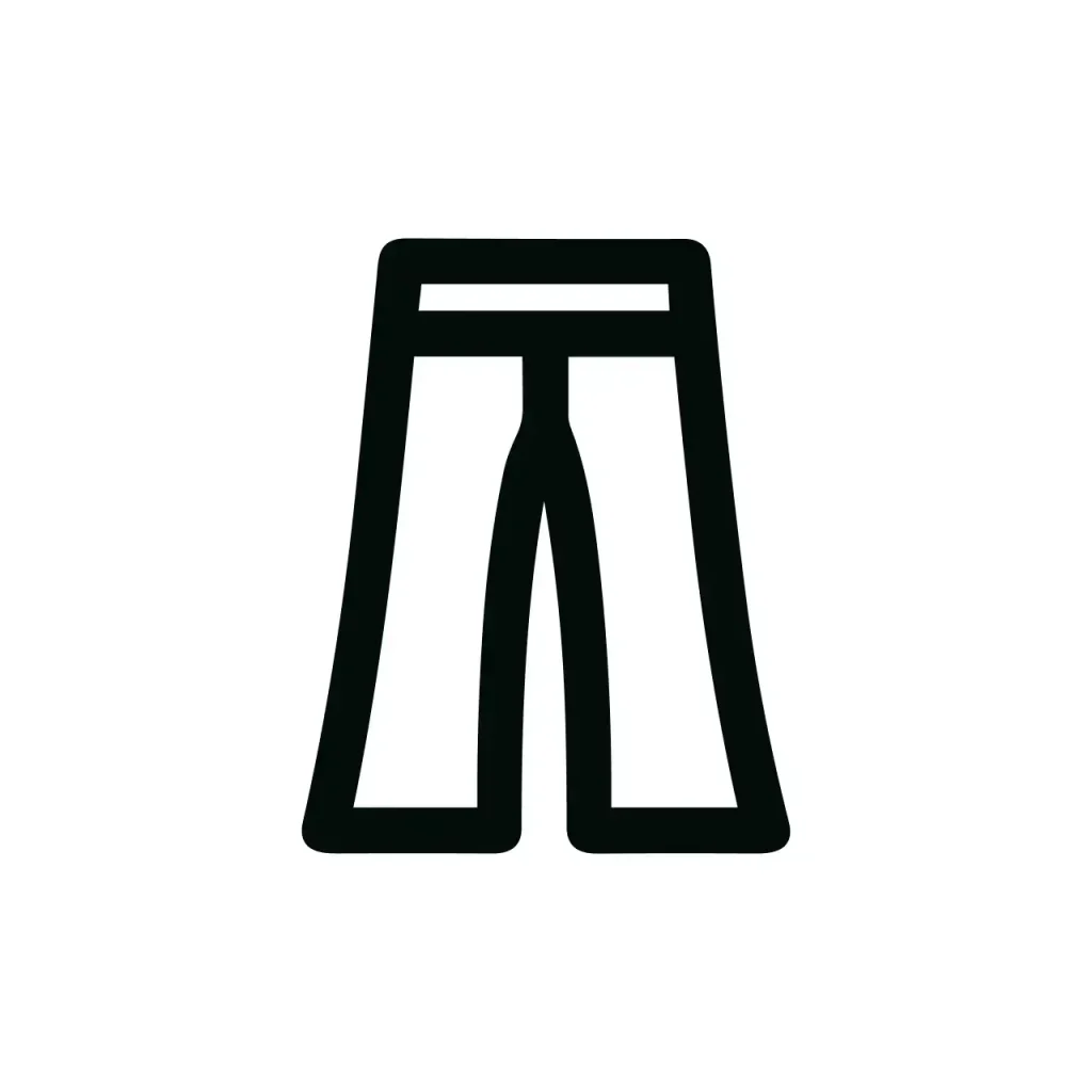 Simple Line Style Trousers Garment Fashion Apparel Minimalist Icon