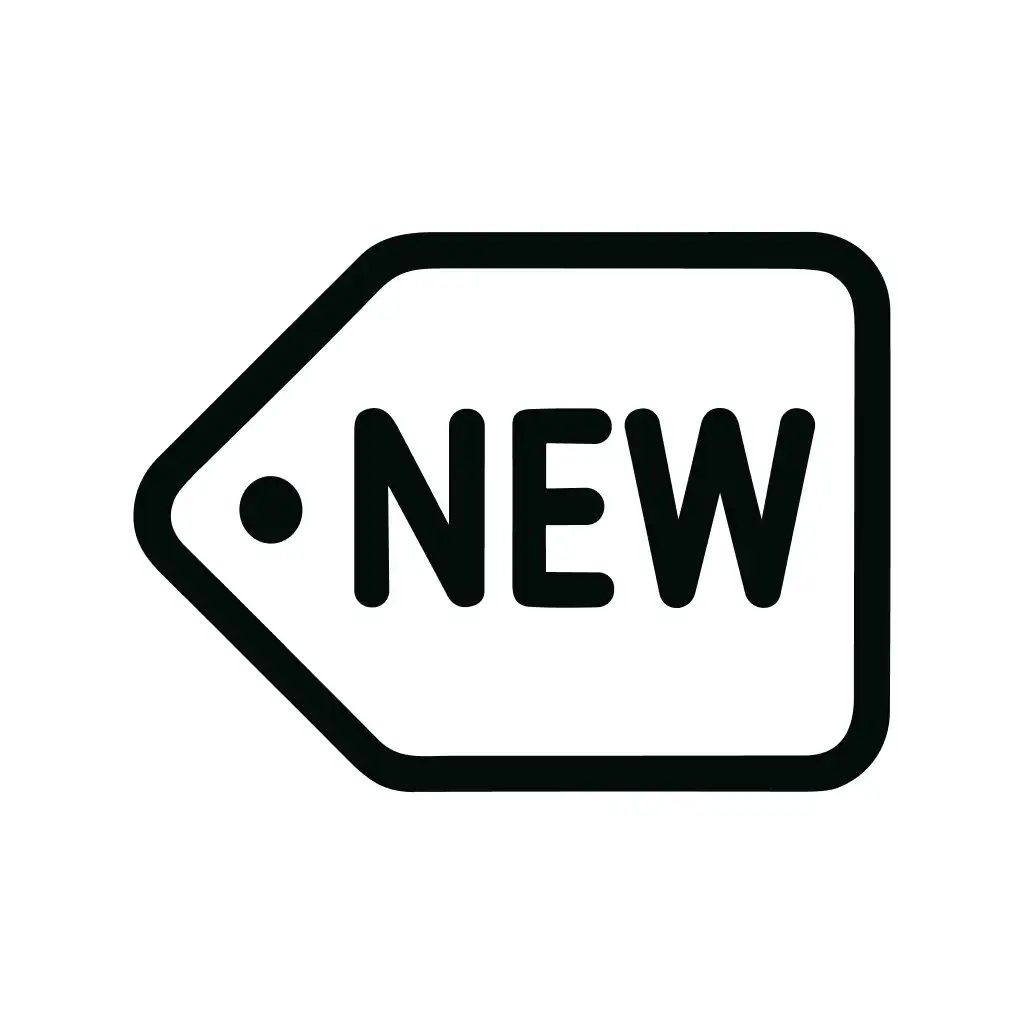 Simple Lineart New Tag Label Sign Icon