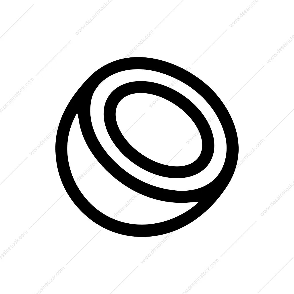 Simple Outline Three Layered Circle Element Isolated Graphic