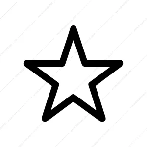 Simple Outline Star Shape Element Graphic Illustration