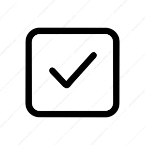 Simple Rounded Square Checkmark Symbol Shape Icon