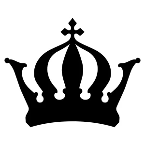 Simple Silhouette Crown Royalty Symbol Sign Illustration