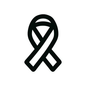 Outline Simple Flat Awareness Ribbon Symbol Hope Support Icon