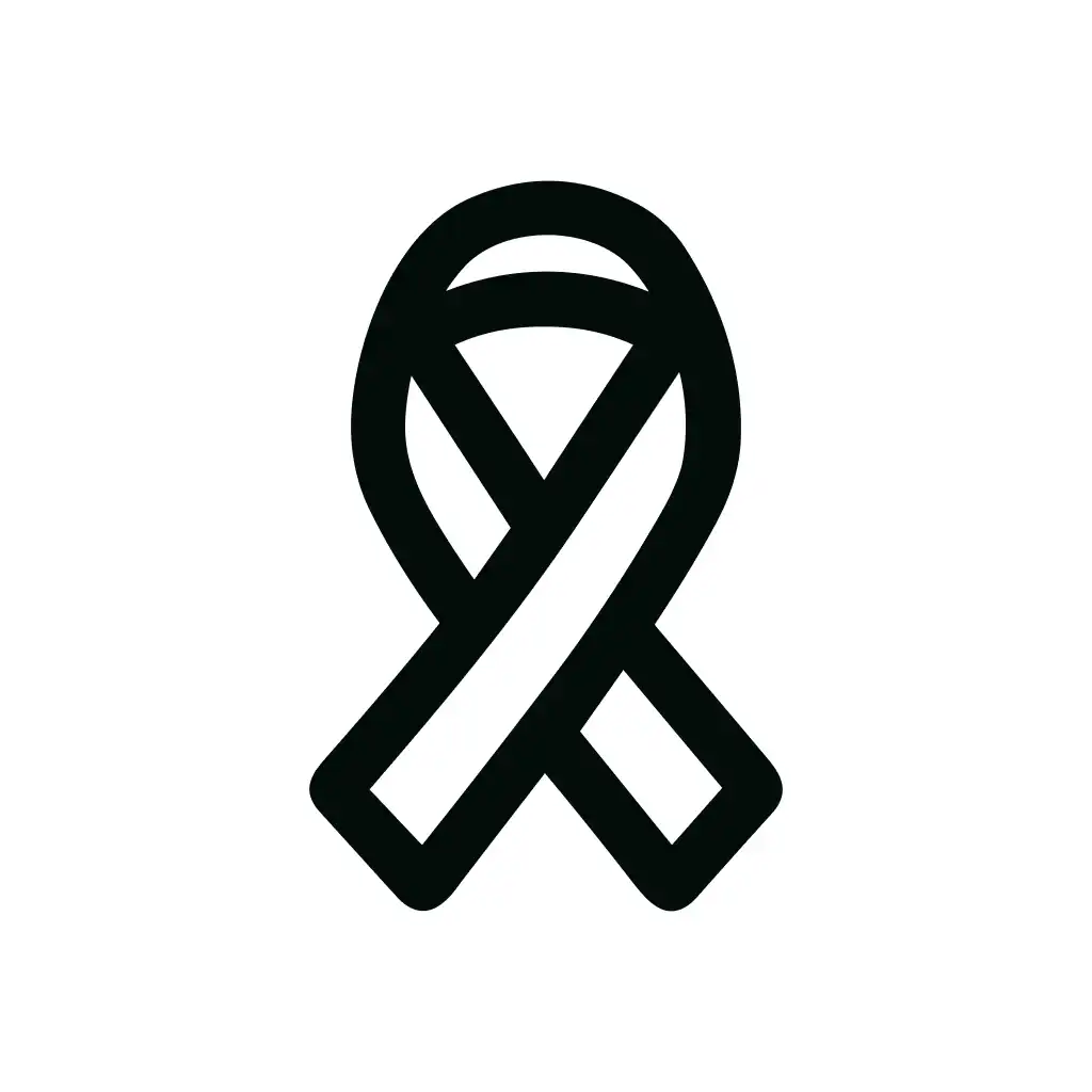 Outline Simple Flat Awareness Ribbon Symbol Hope Support Icon