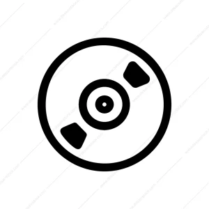 Simple Lineart Vinyl Record Outline Music Icon